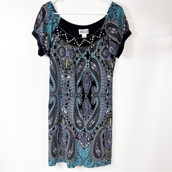 Robbie Bee Trendy Paisley Print Dress - Picture 1 of 5